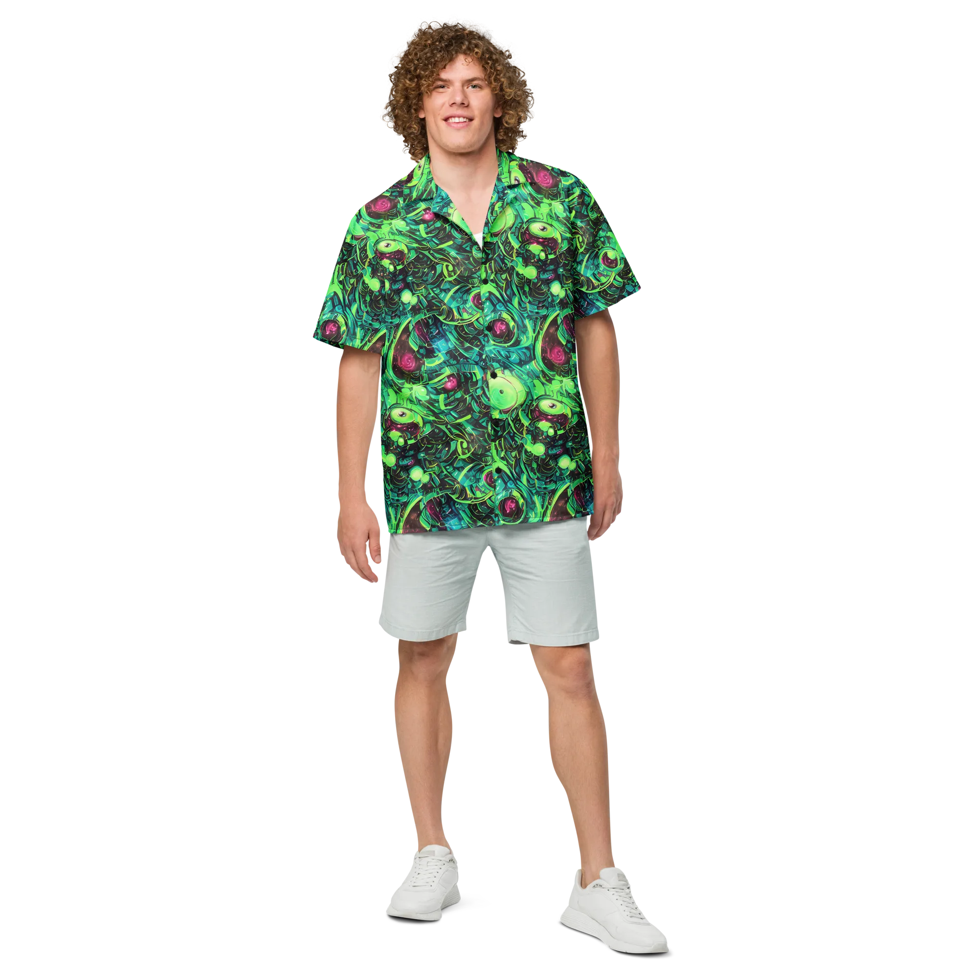 Cyber Canopy on Button Shirt — Front