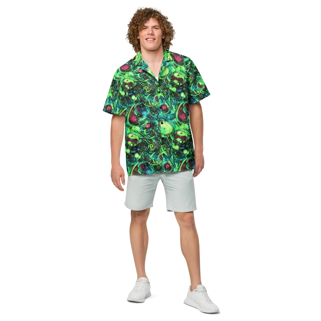 Cyber Canopy on Button Shirt — Front