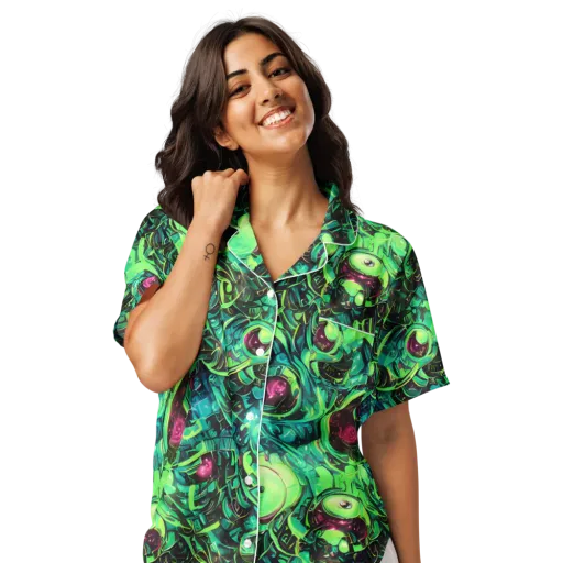 Cyber Canopy on a Women's Short Sleeve Pajama Top