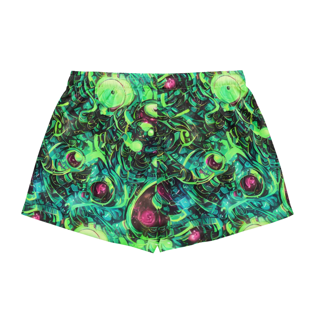 Cyber Canopy on Women's Pajama Shorts — Back