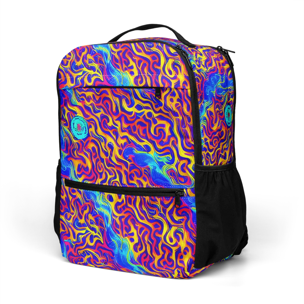 Firewater Bloom on Utility Backpack — Left Front
