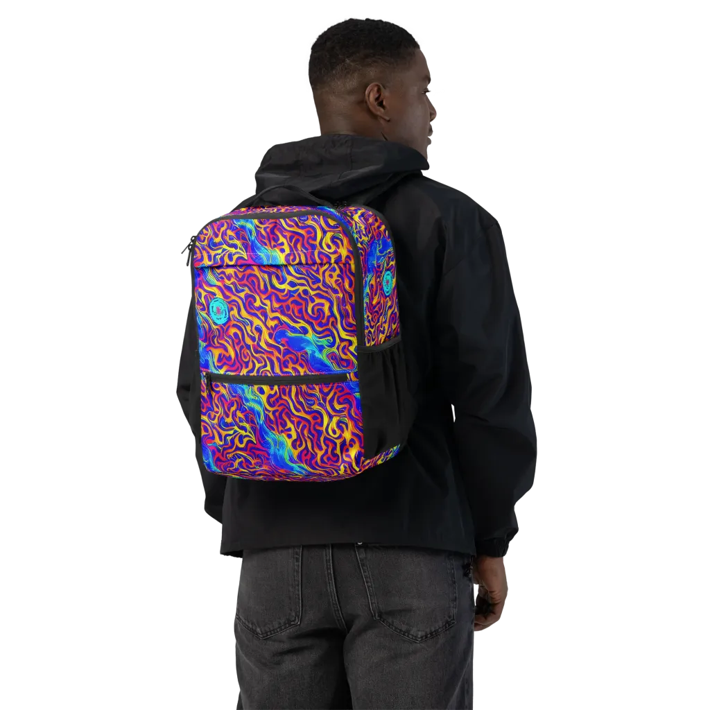 Firewater Bloom on Utility Backpack — Back