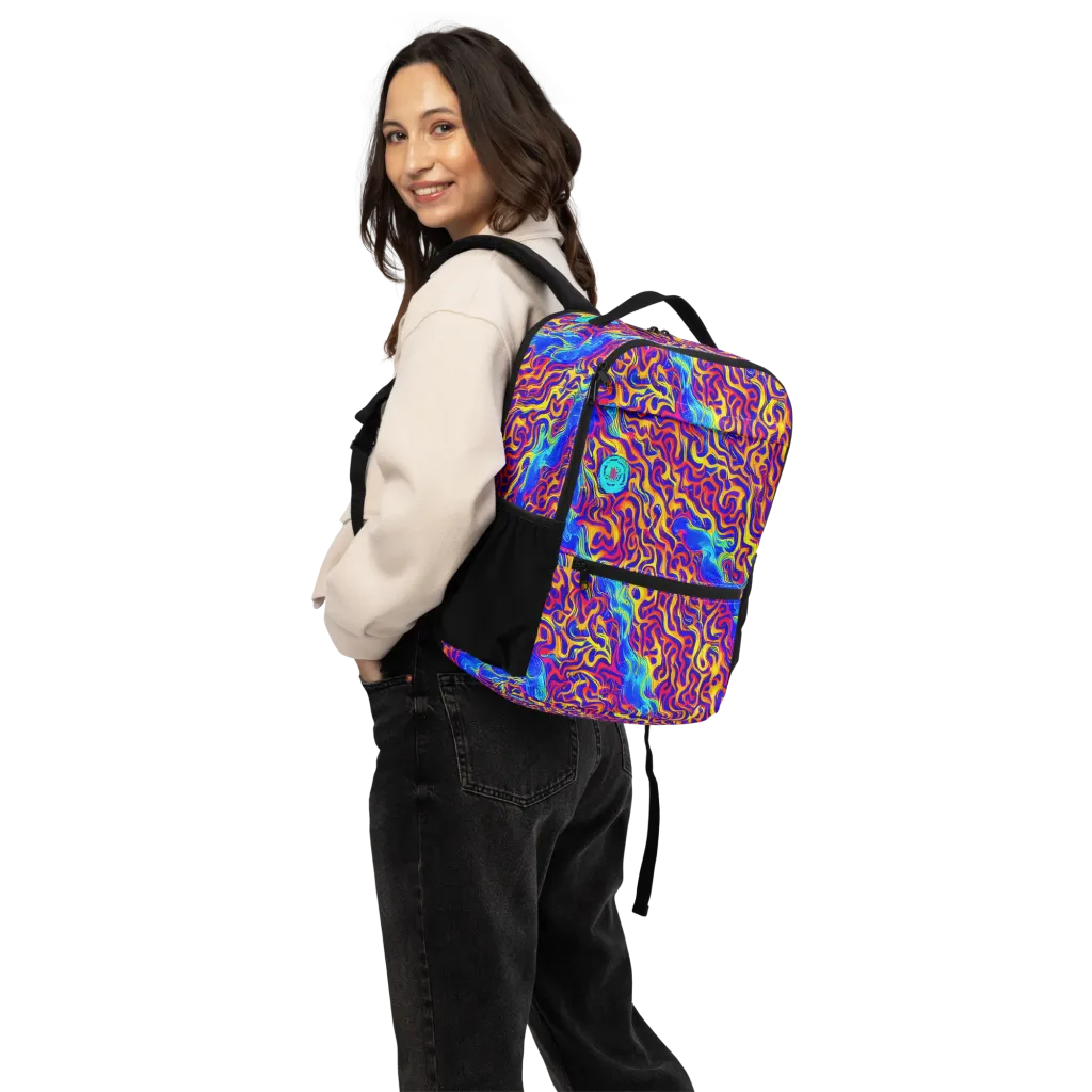 Firewater Bloom on Utility Backpack — Back
