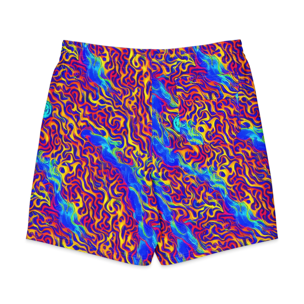 Firewater Bloom on Men's Board Shorts — Back