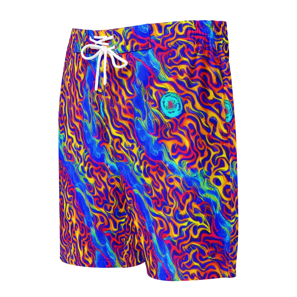 Firewater Bloom on Men's Board Shorts — Front