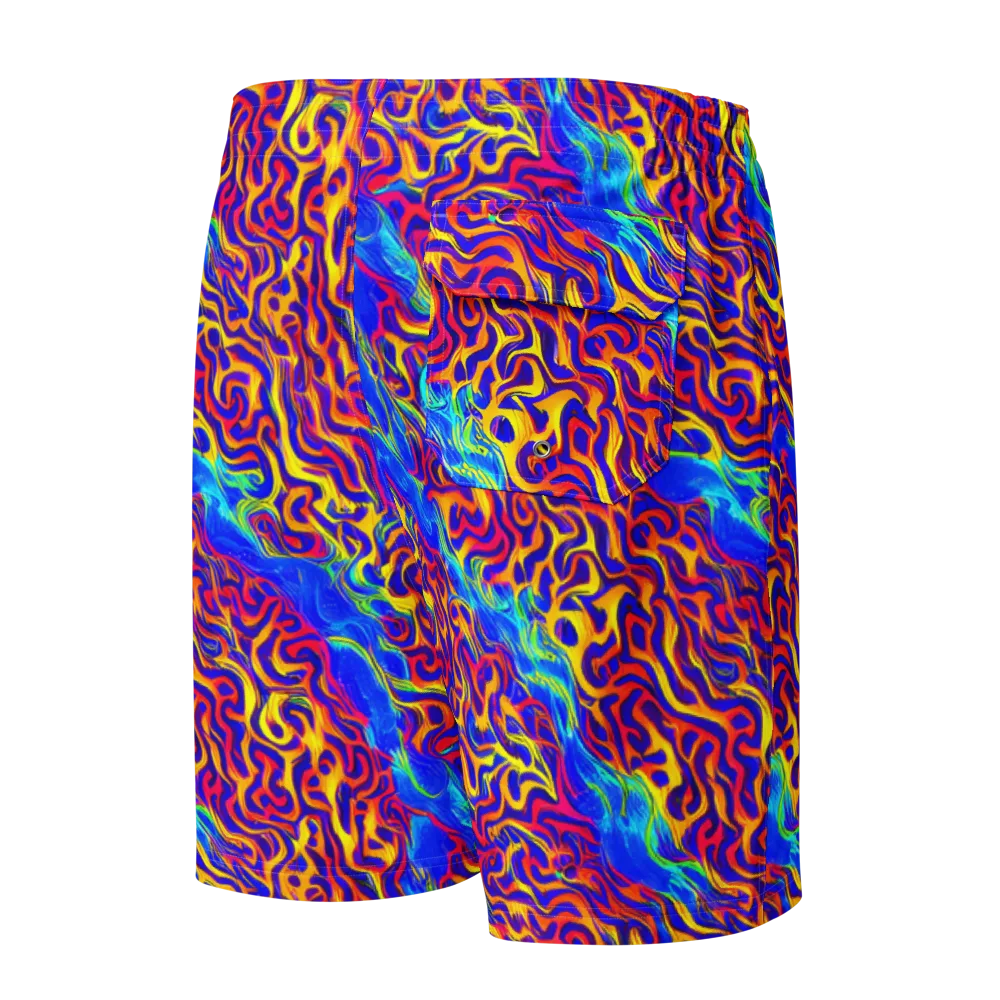 Firewater Bloom on Men's Board Shorts — Back