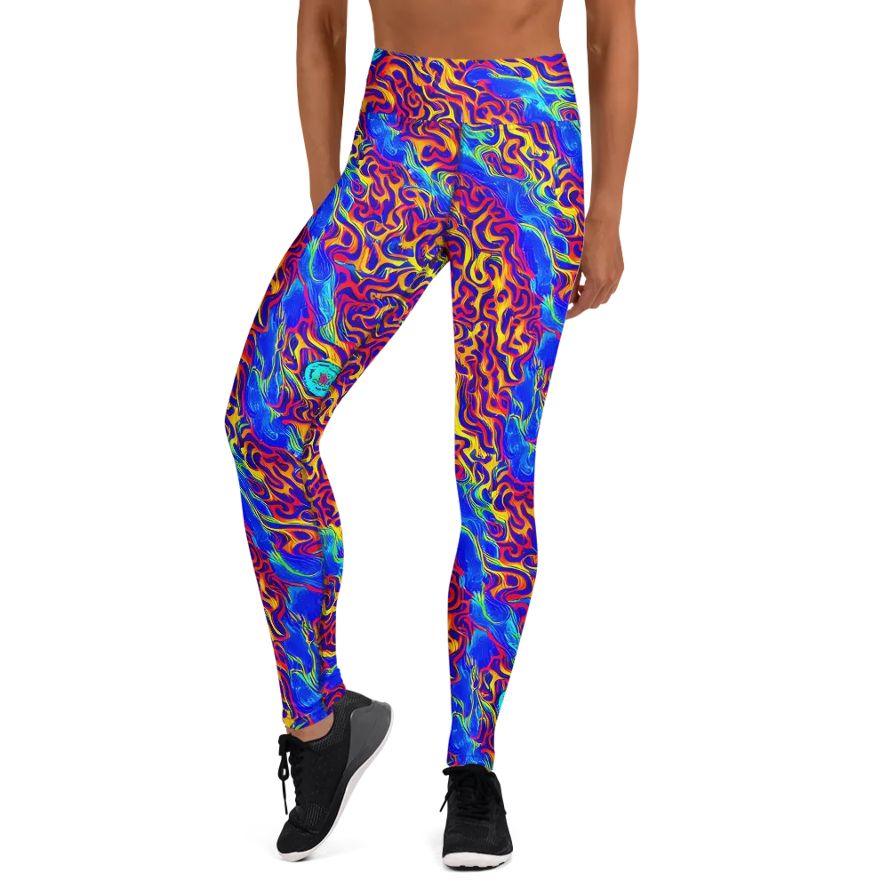 Firewater Bloom on Yoga Leggings — Front