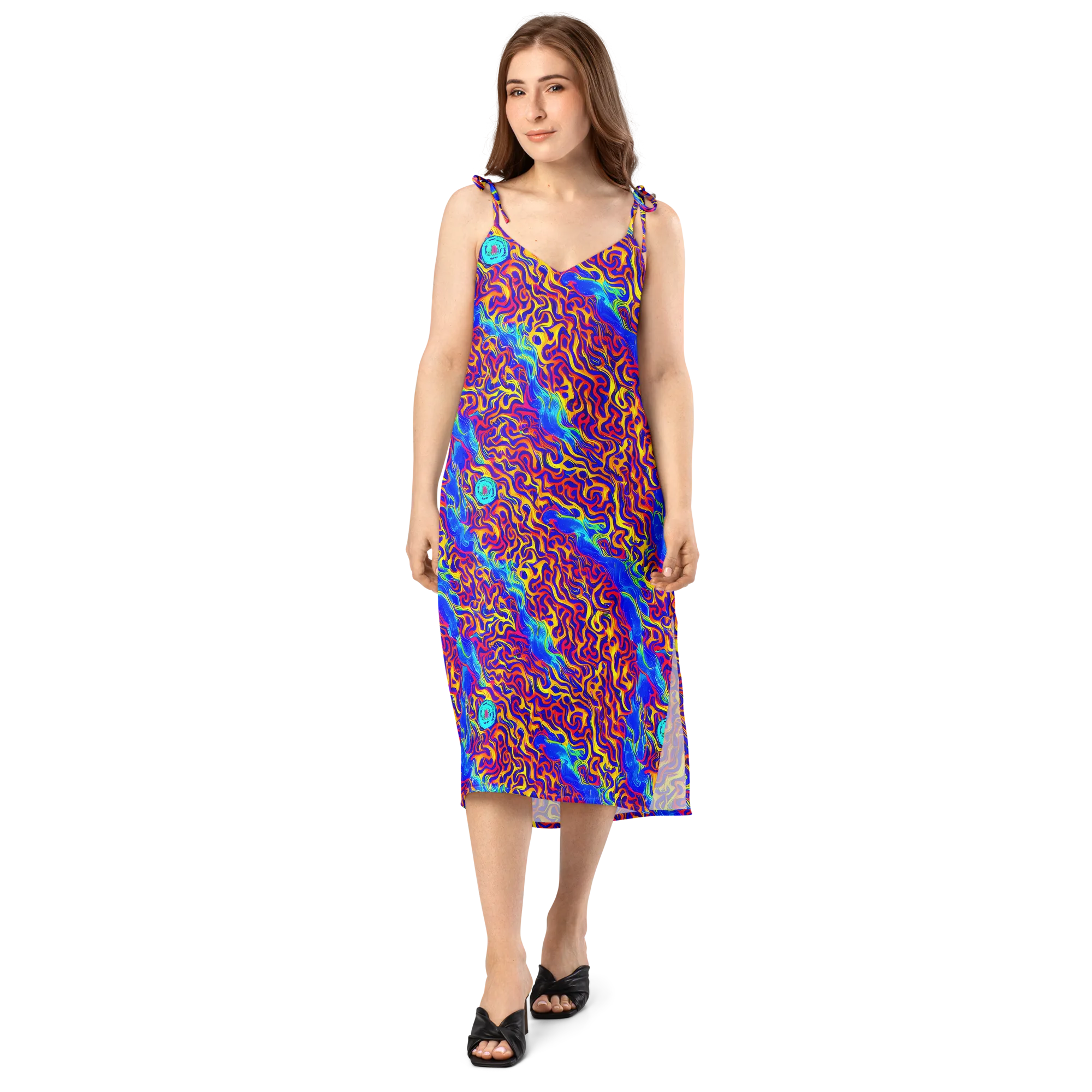 Firewater Bloom on Slip Dress — Front