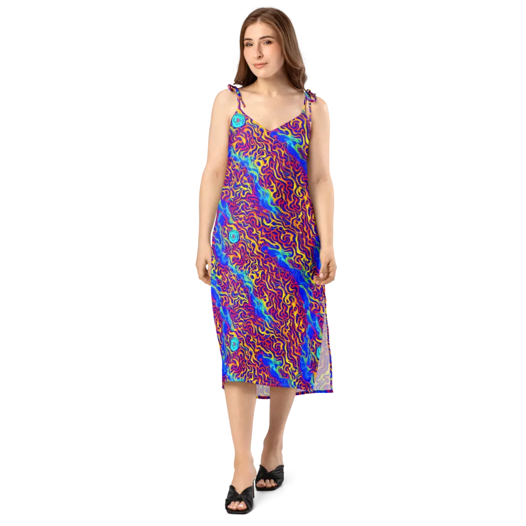 Firewater Bloom on Slip Dress — Front