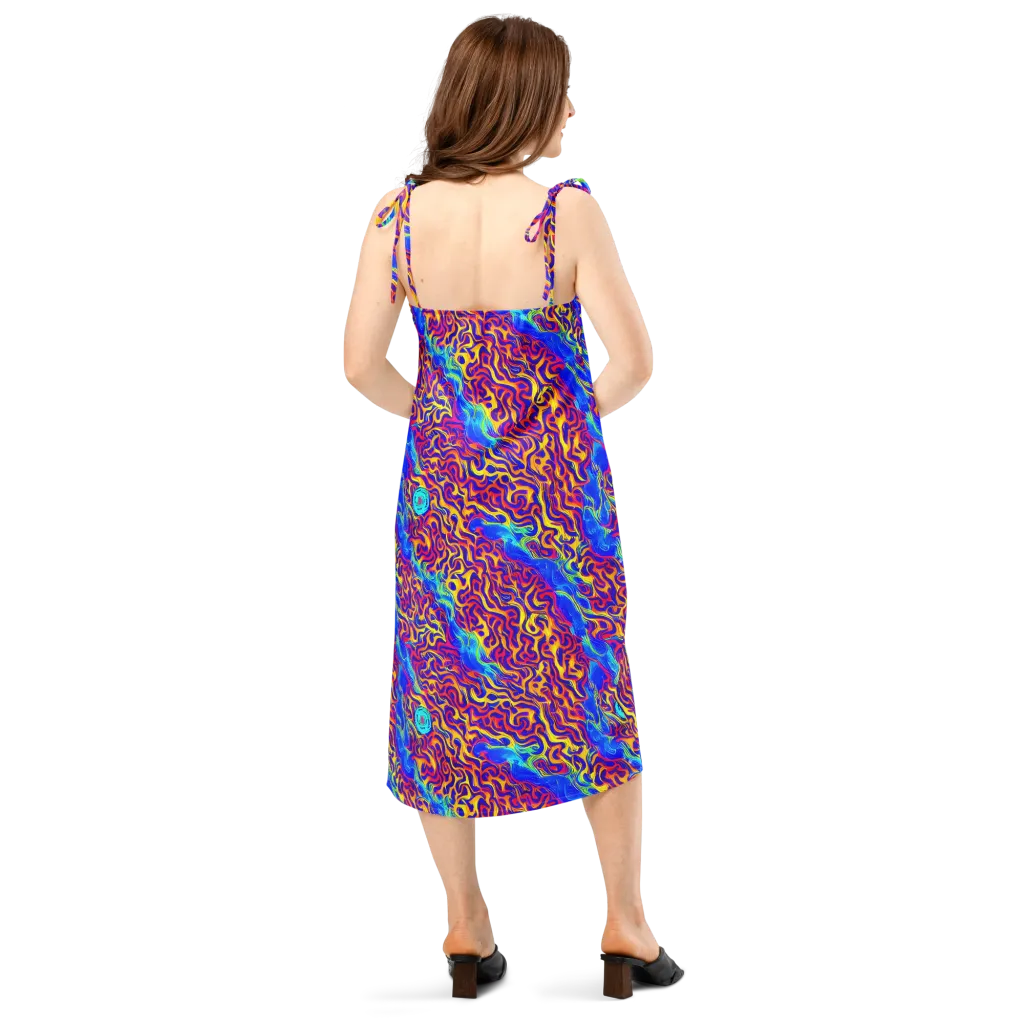 Firewater Bloom on Slip Dress — Back