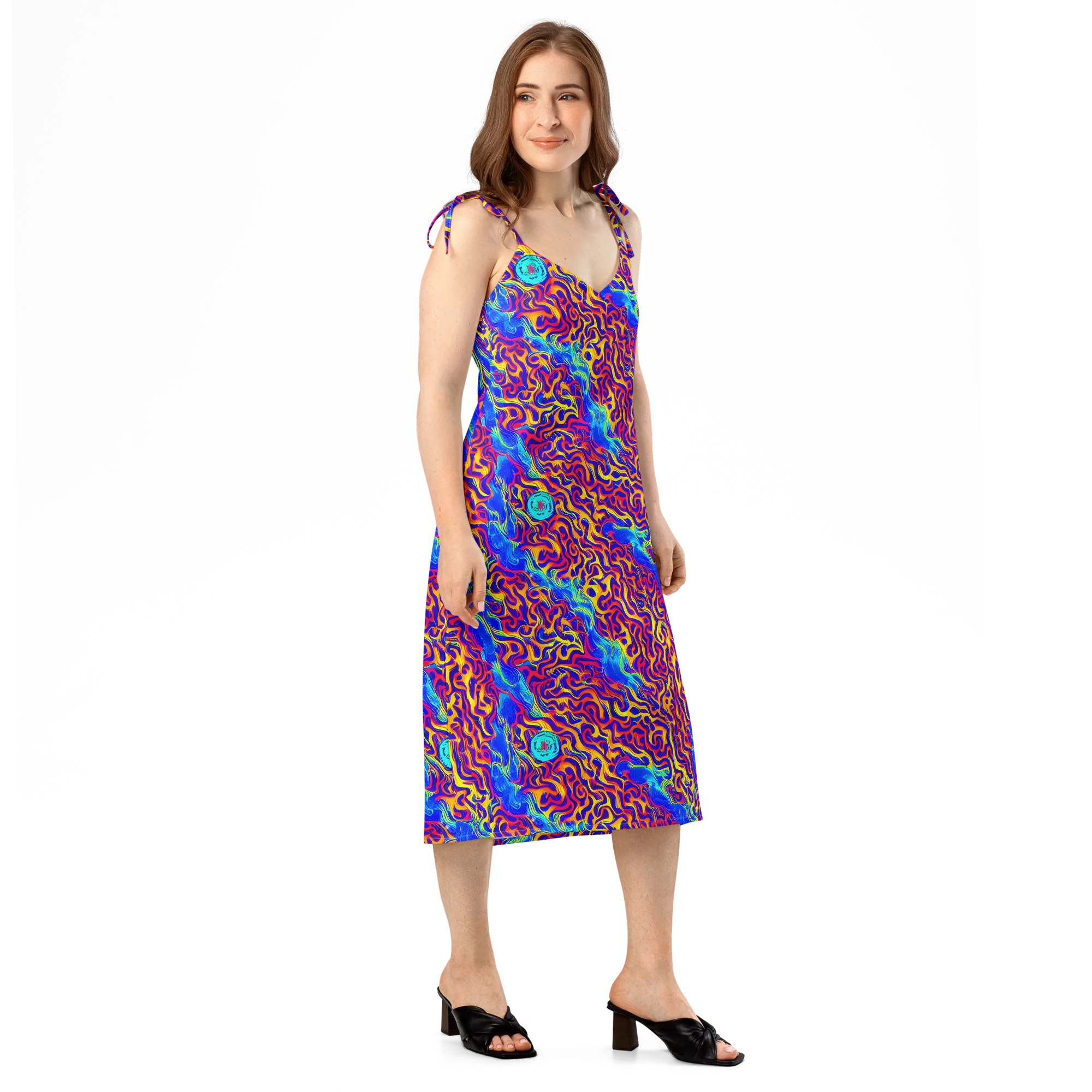 Firewater Bloom on Slip Dress — Right Front