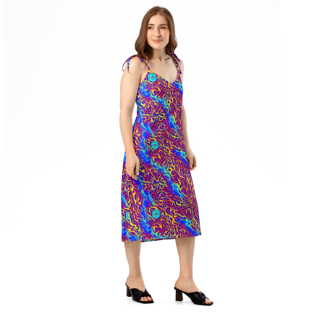 Firewater Bloom on Slip Dress — Right Front