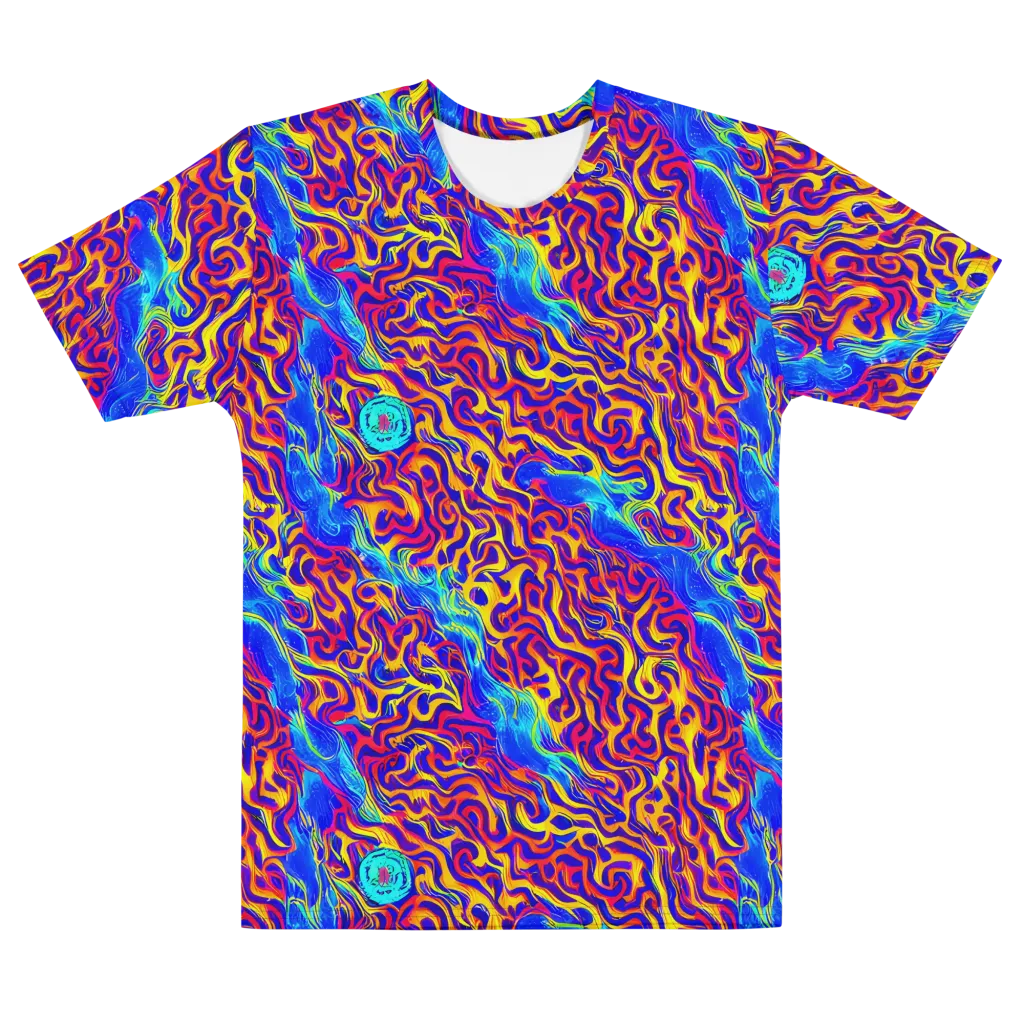 Firewater Bloom on Men's Cotton Crew Neck T-Shirt — Front