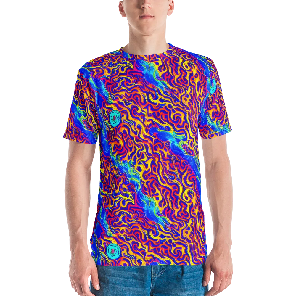 Firewater Bloom on Men's Crew Neck T-Shirt — Front