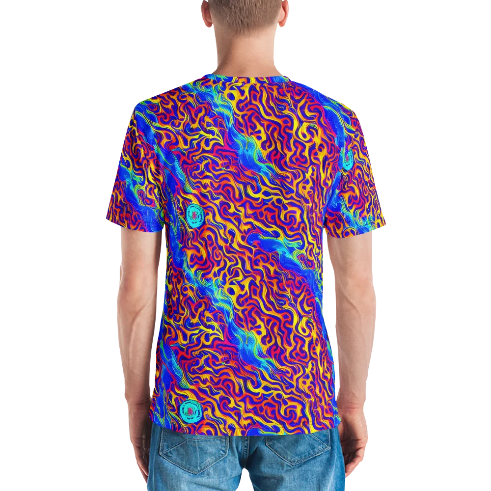 Firewater Bloom on Men's Crew Neck T-Shirt — Back