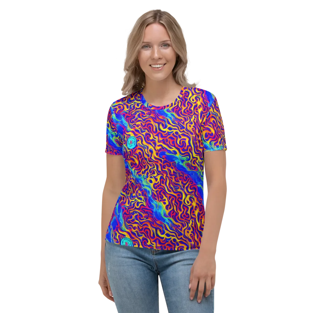 Firewater Bloom on Women's Crew Neck T-Shirt — Front