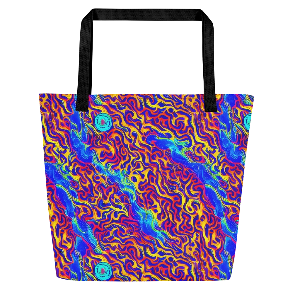 Firewater Bloom on Large Tote Bag W/ Pocket — Front