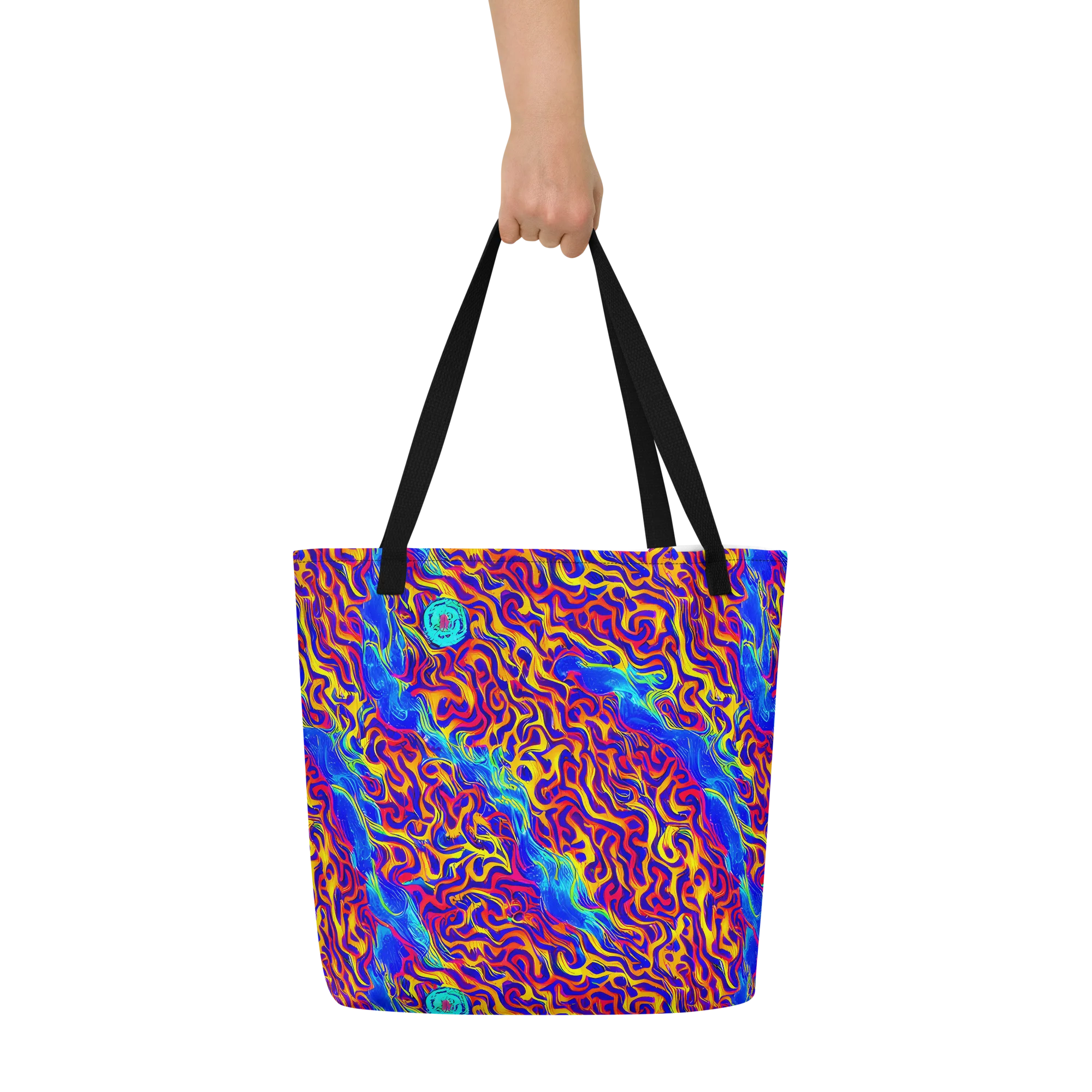 Firewater Bloom on Large Tote Bag W/ Pocket — Front