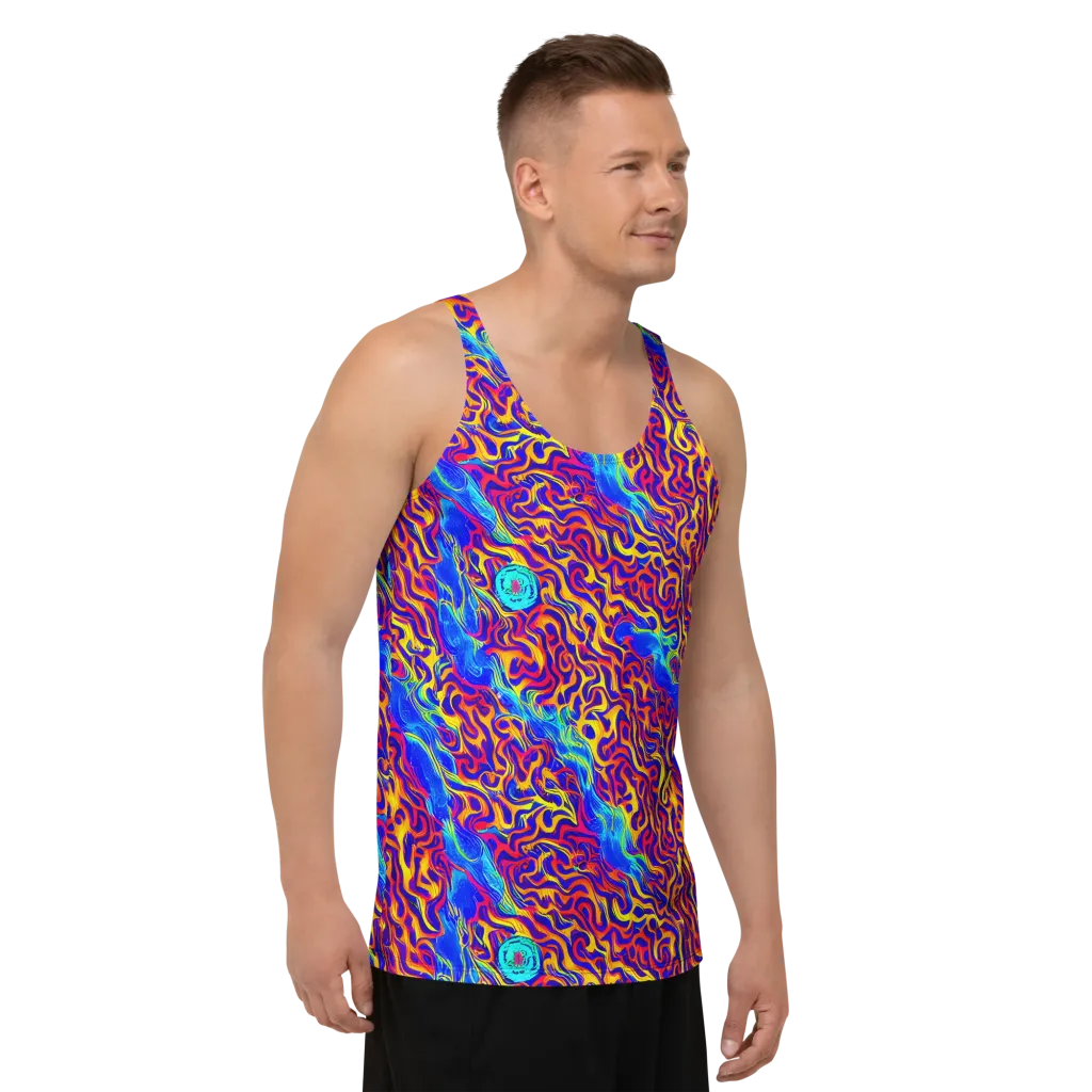 Firewater Bloom on Men's Tank Top — Right Front