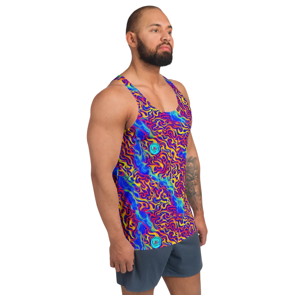 Firewater Bloom on Men's Tank Top — Right Front
