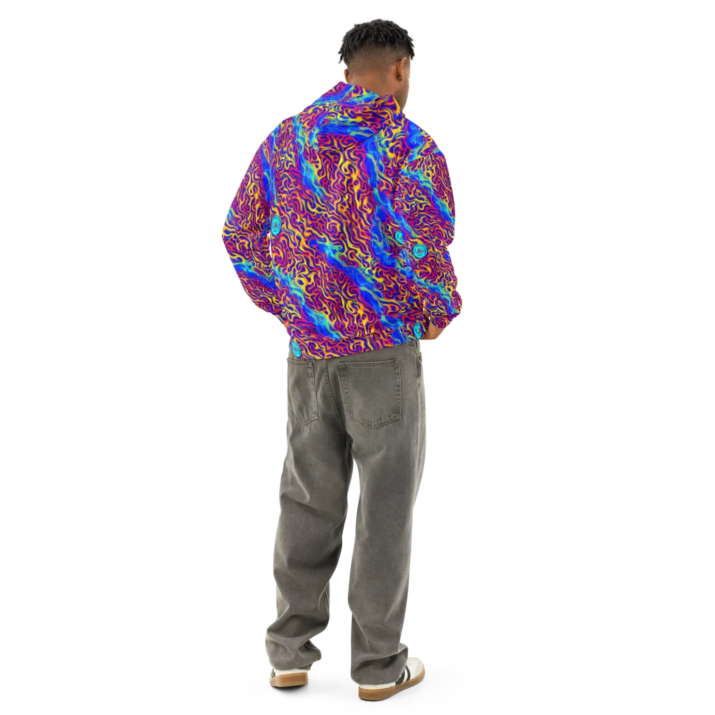 Firewater Bloom on Cotton Hoodie — Back
