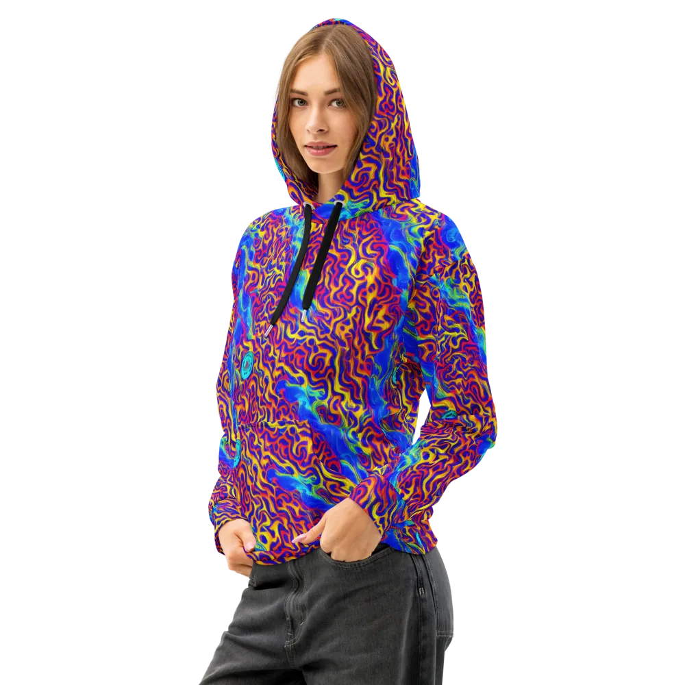 Firewater Bloom on Cotton Hoodie — Left Front