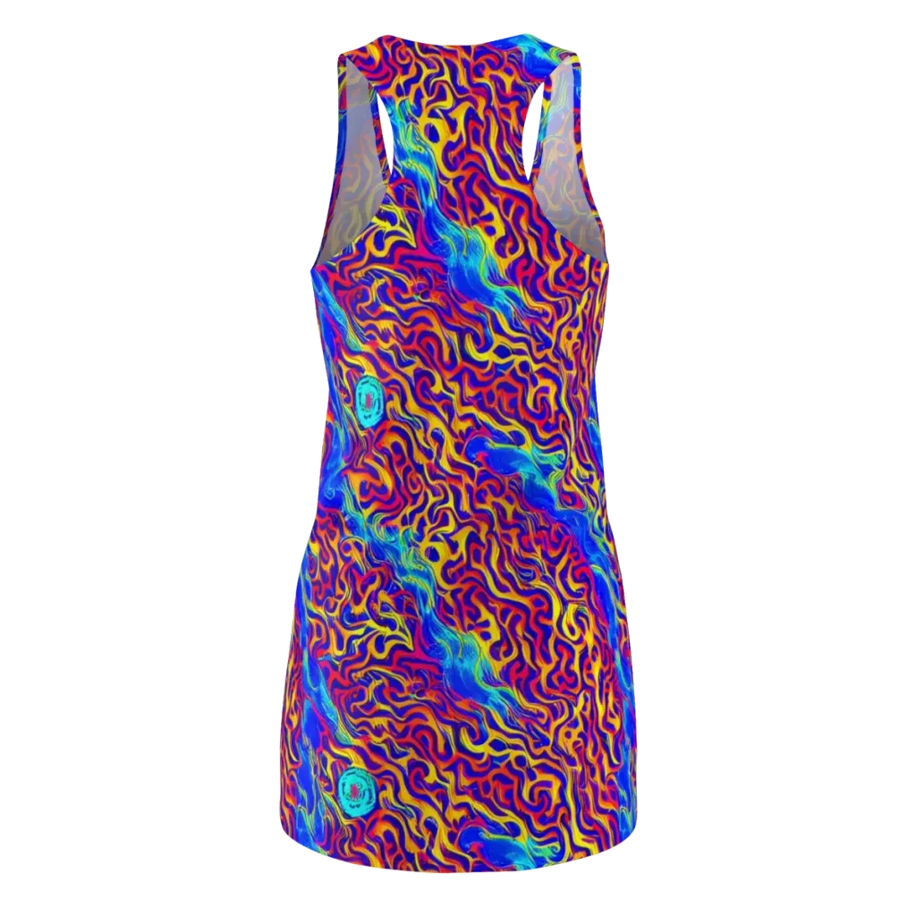 Firewater Bloom on Racerback Dress — Back