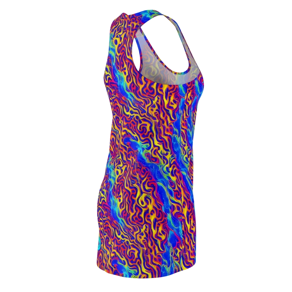 Firewater Bloom on Racerback Dress — Back Side