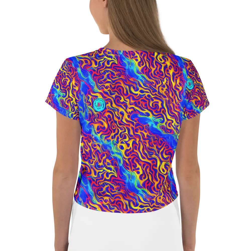 Firewater Bloom on Crop Tee — Back