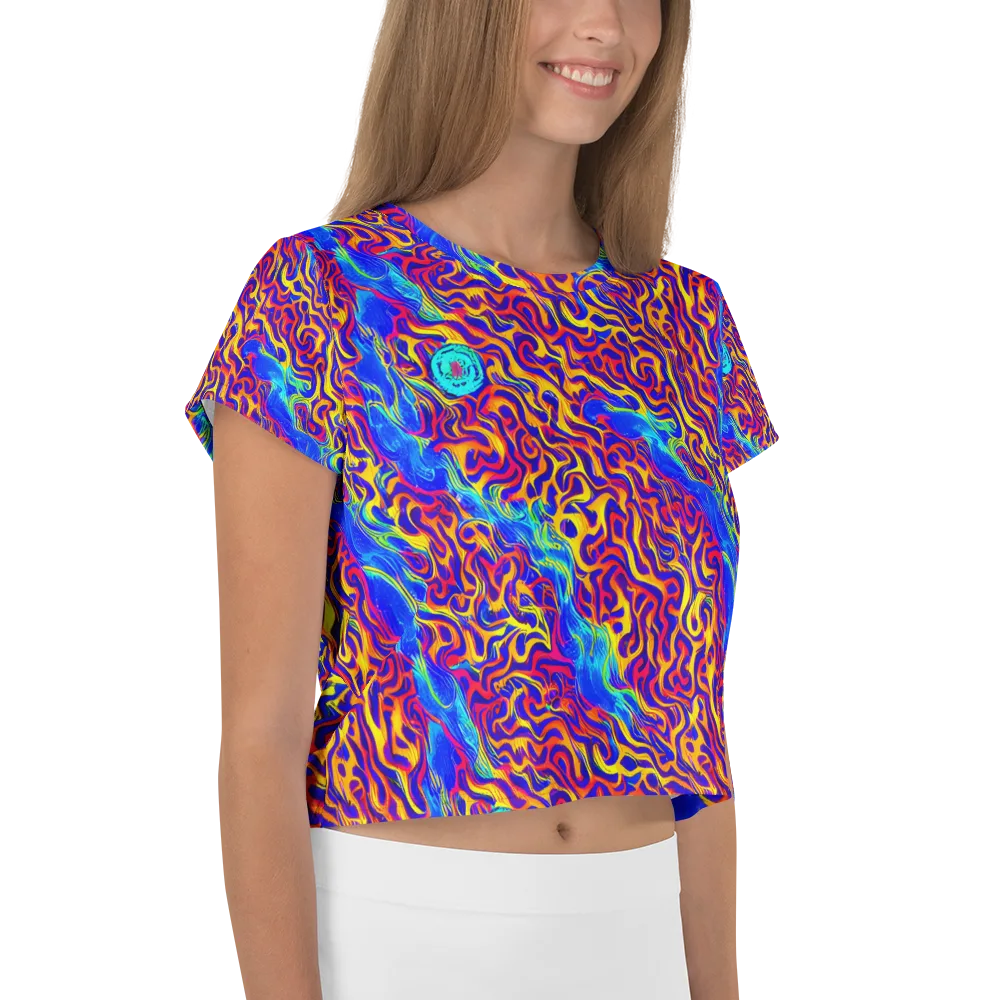 Firewater Bloom on Crop Tee — Right