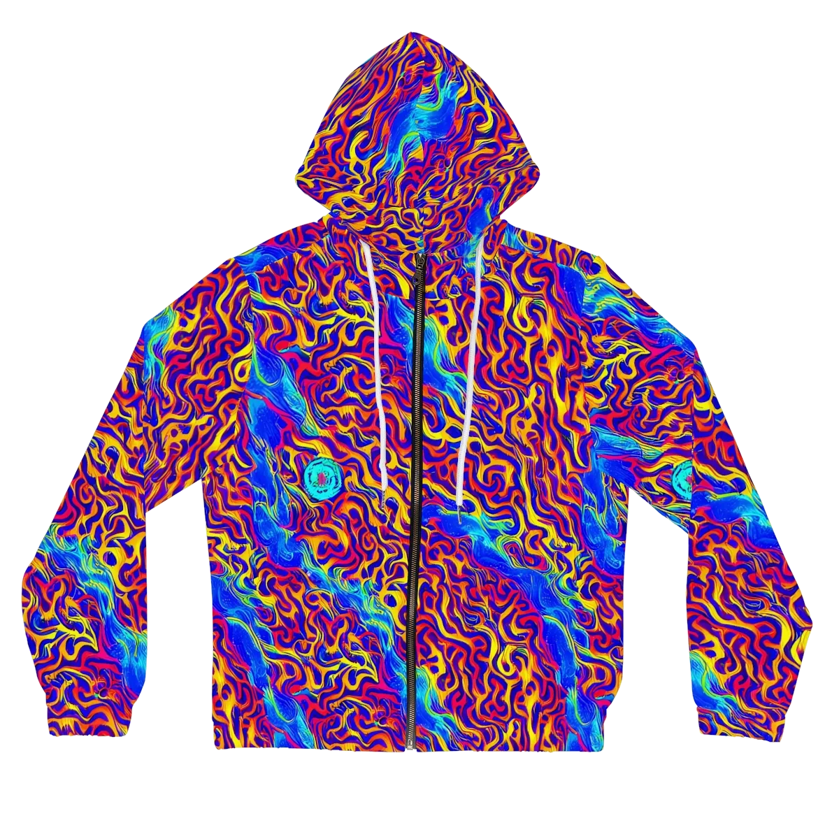 Firewater Bloom on Women's Full-Zip Hoodie — Front