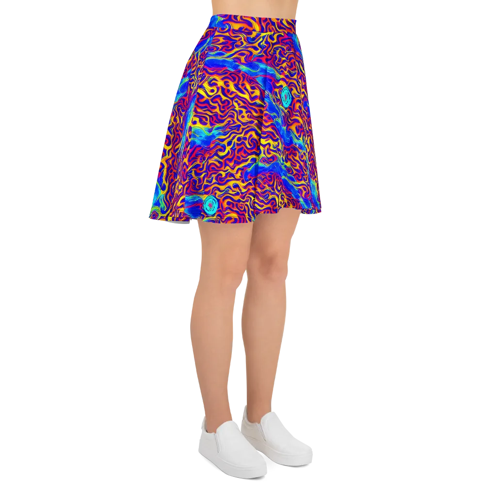 Firewater Bloom on Skater Skirt — Right