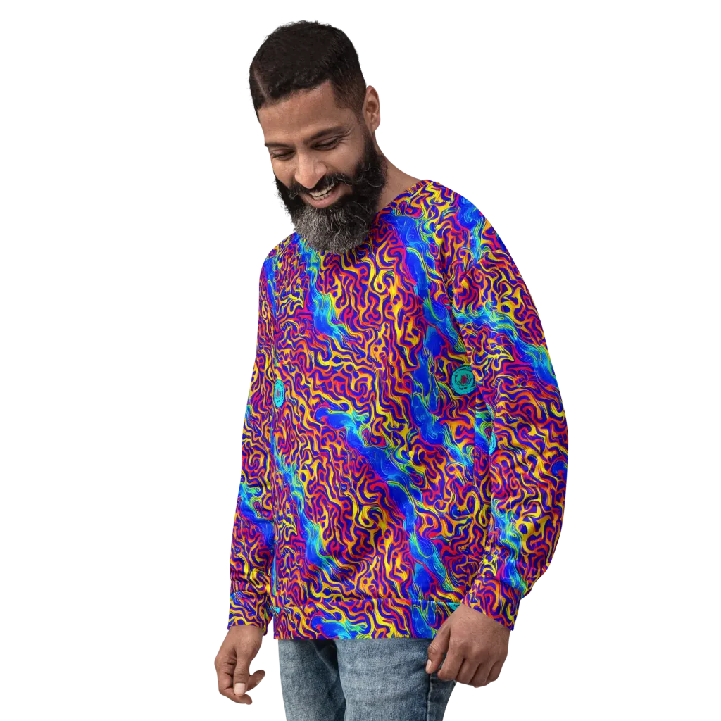 Firewater Bloom on Sweatshirt — Left Front