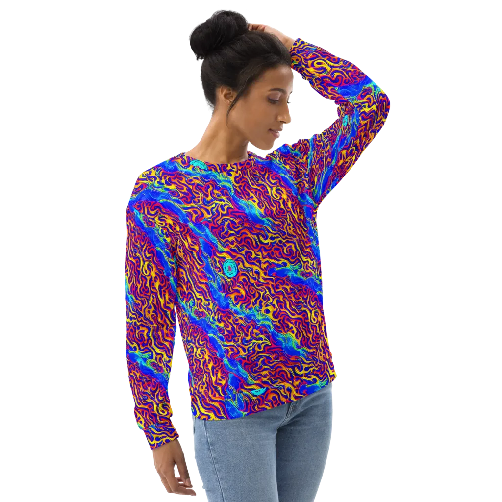 Firewater Bloom on Sweatshirt — Right Front