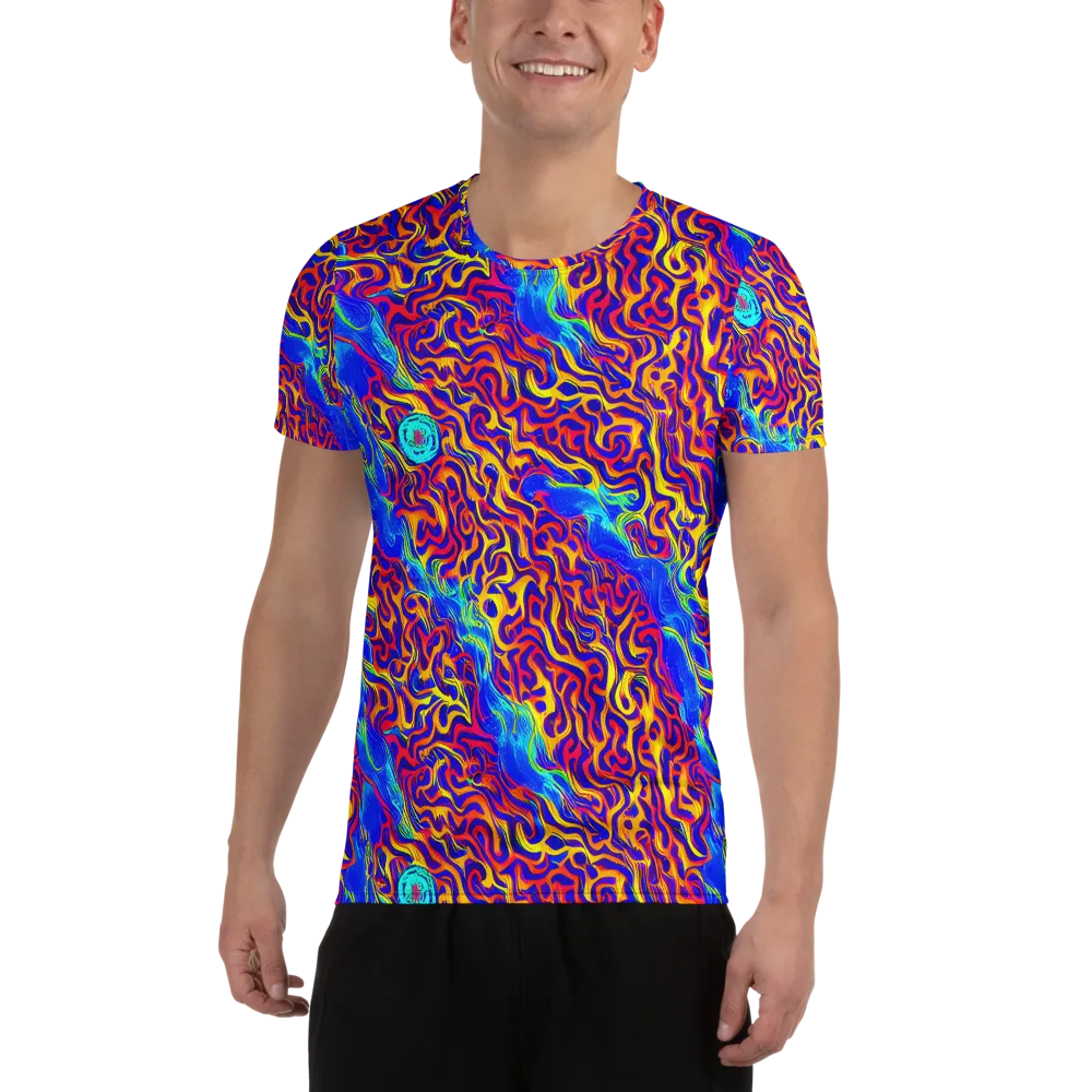 Firewater Bloom on Men's Athletic T-Shirt — Front