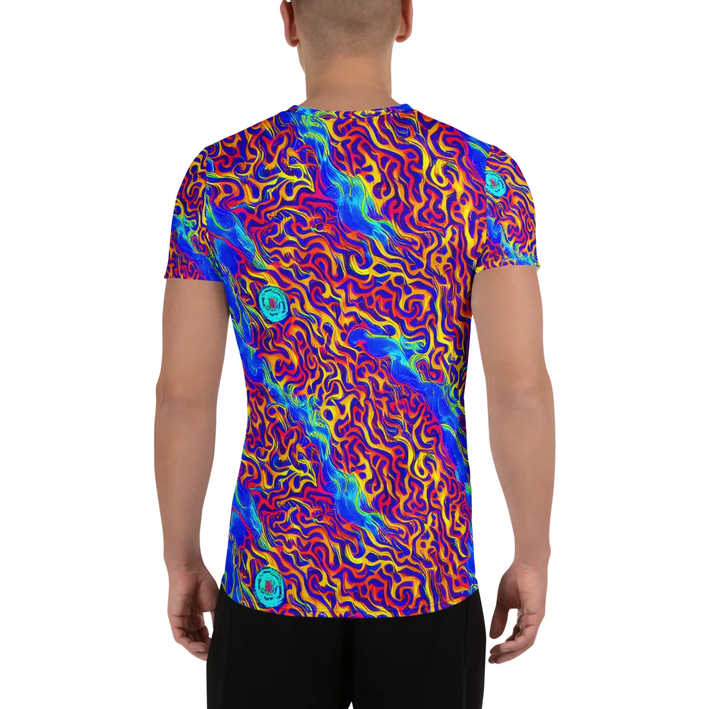 Firewater Bloom on Men's Athletic T-Shirt — Back