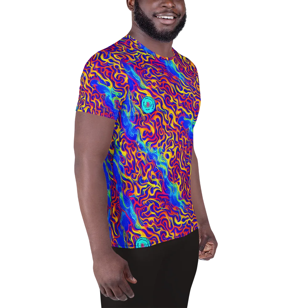 Firewater Bloom on Men's Athletic T-Shirt — Right