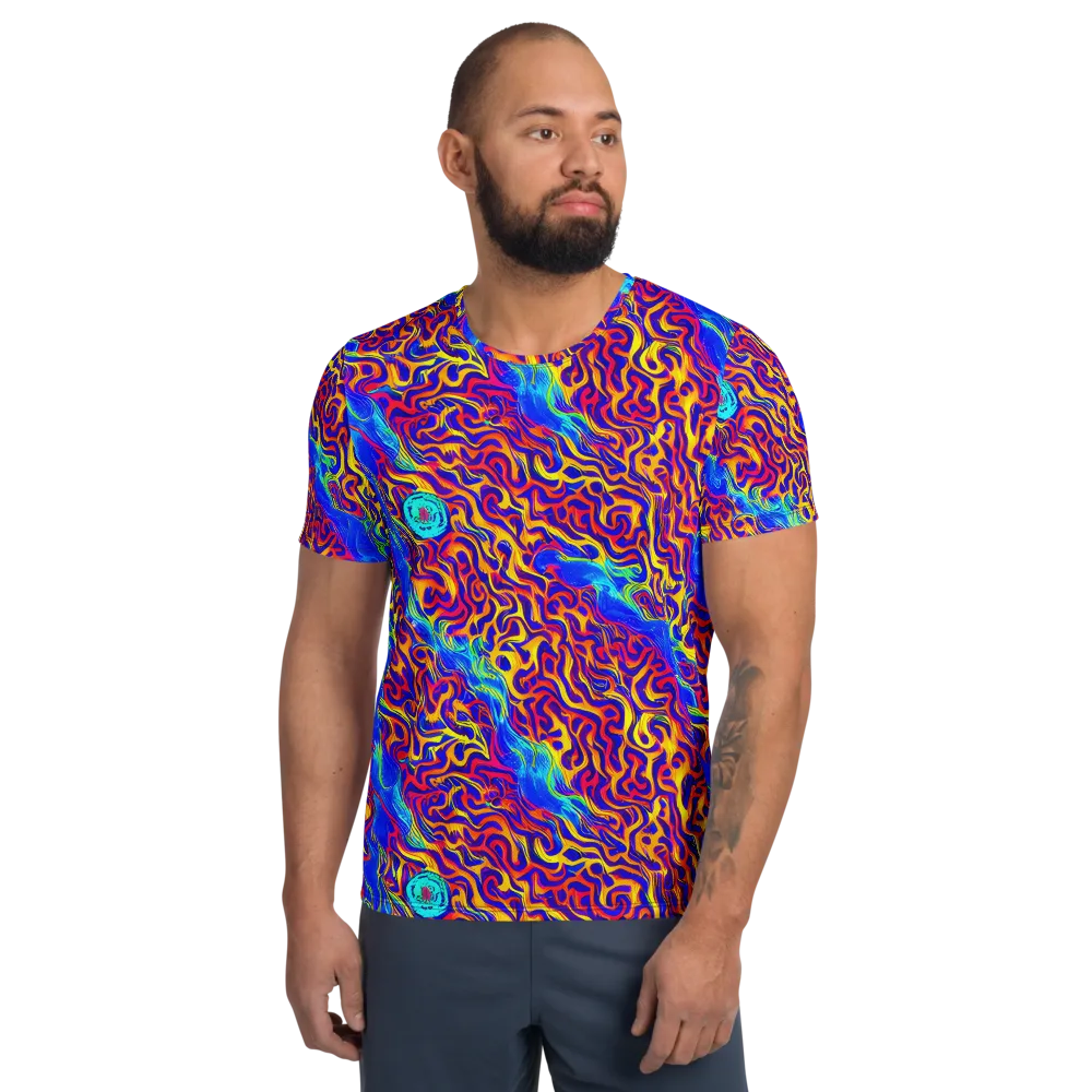 Firewater Bloom on Men's Athletic T-Shirt — Front