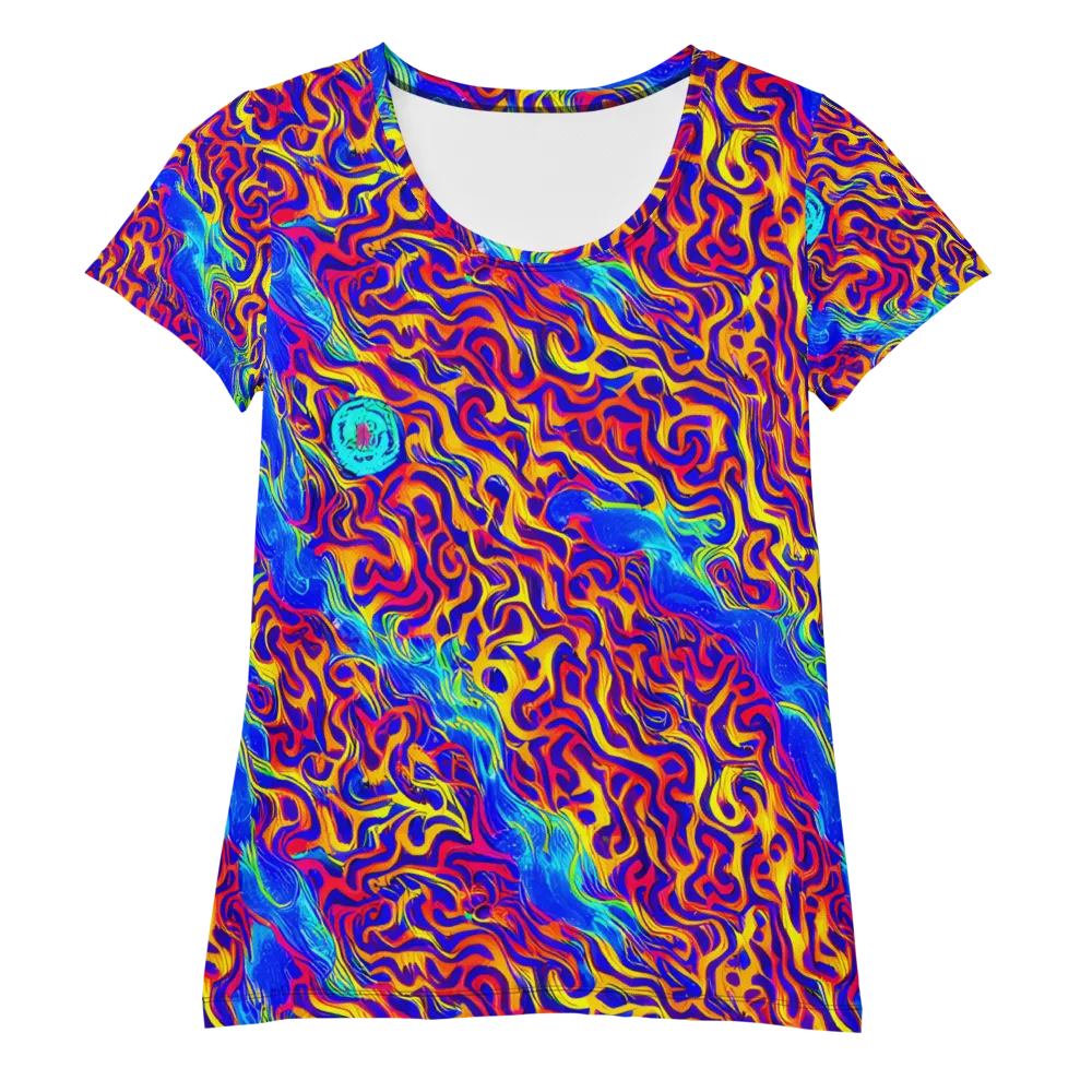 Firewater Bloom on Women's Athletic T-Shirt — Front