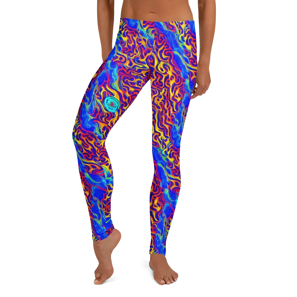 Firewater Bloom on Leggings — Front