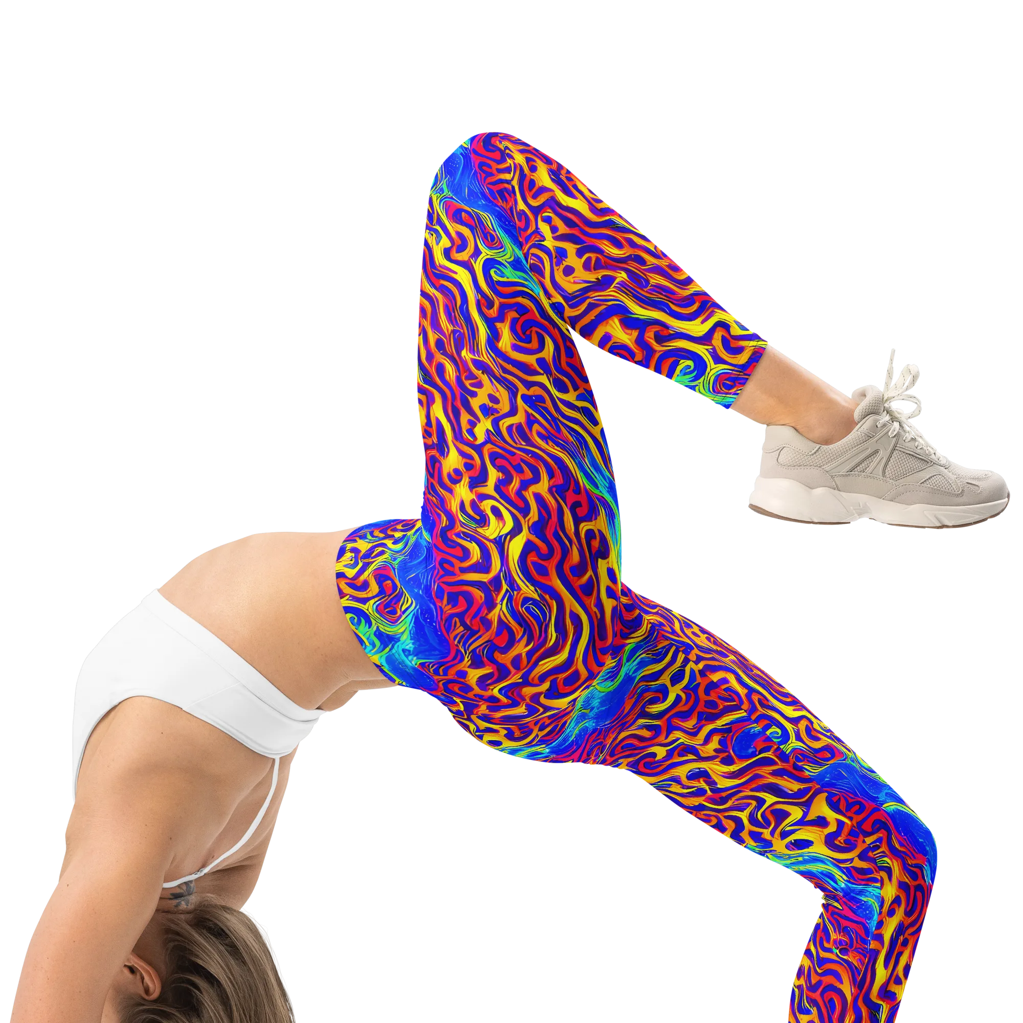 Firewater Bloom on Leggings — Right