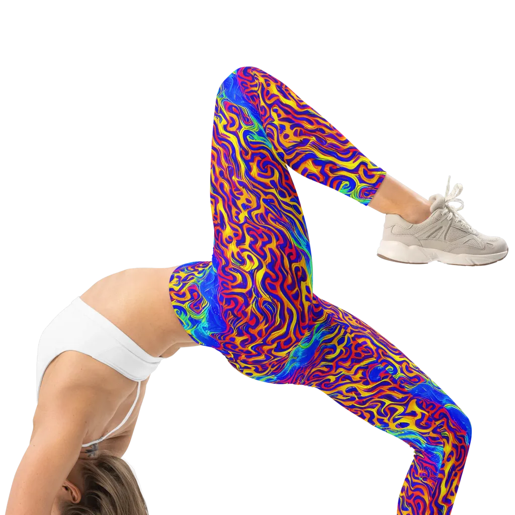 Firewater Bloom on Leggings — Right