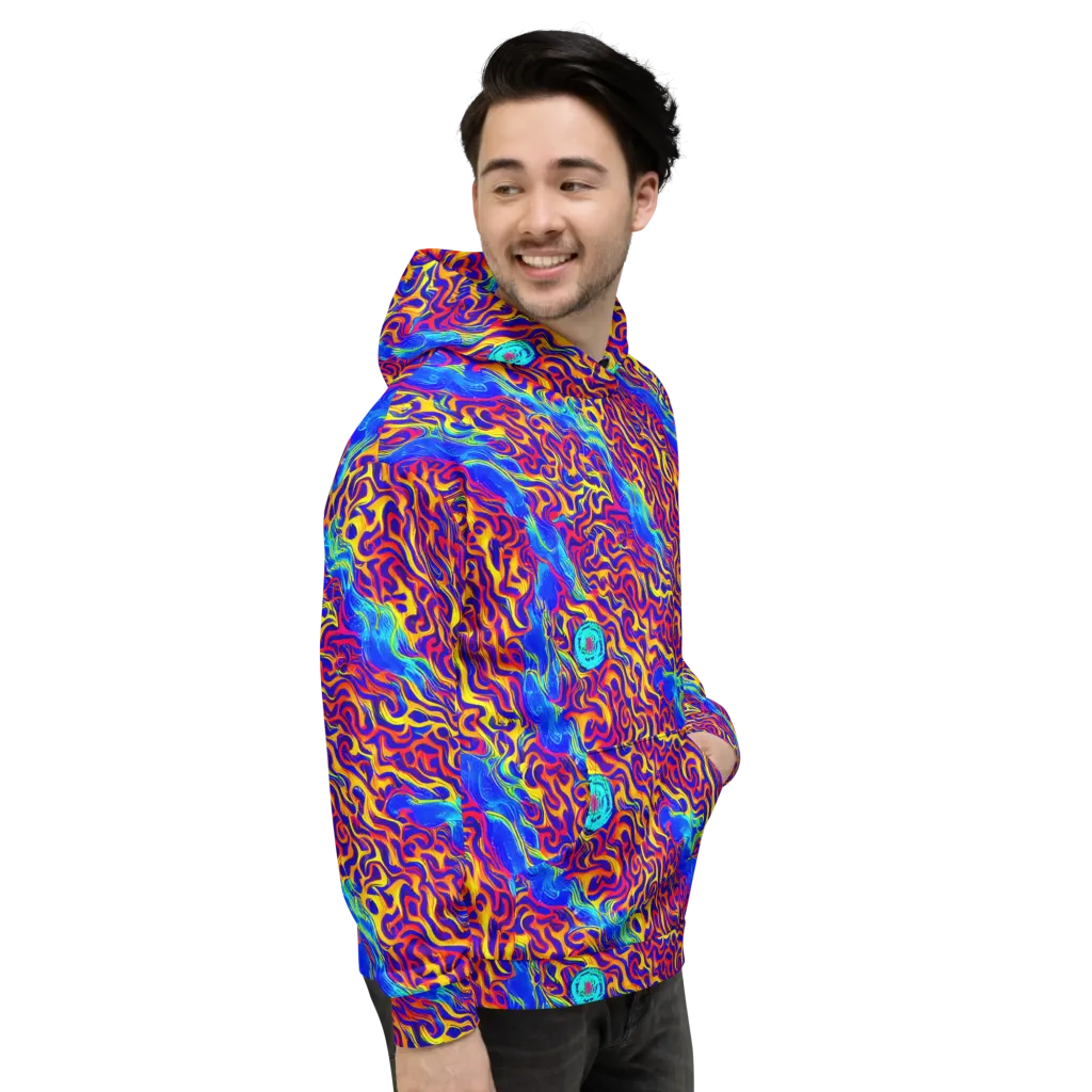 Firewater Bloom on Hoodie — Right