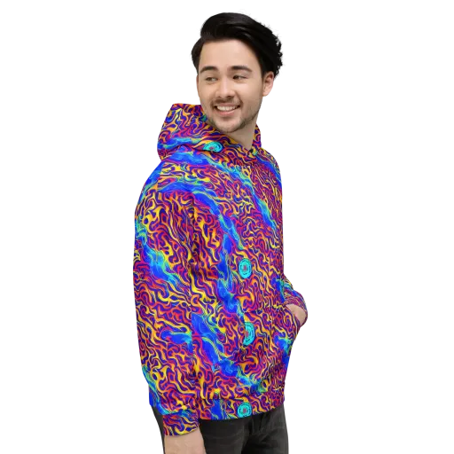 Firewater Bloom on a Hoodie