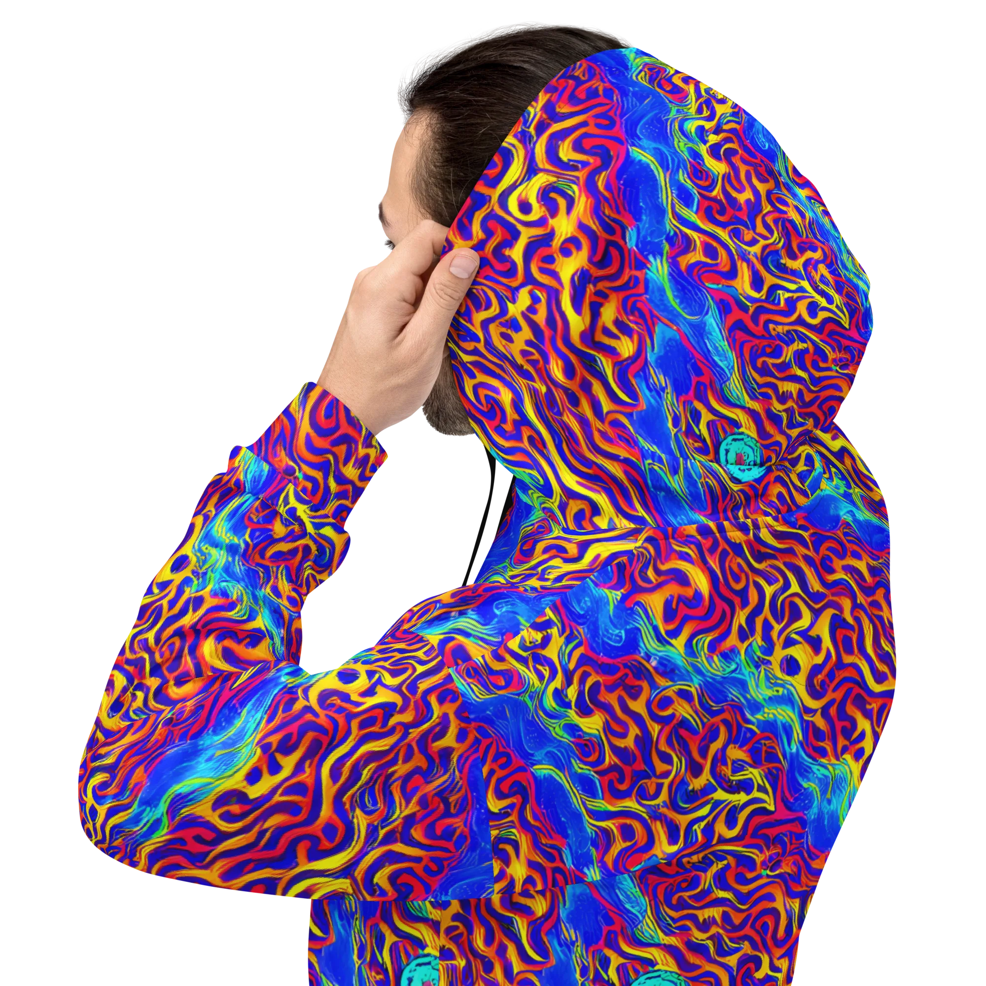 Firewater Bloom on Hoodie — Back