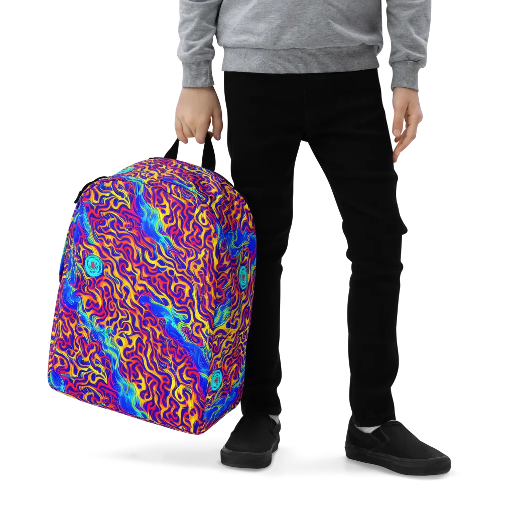 Firewater Bloom on Minimalist Backpack — Zoomed-in