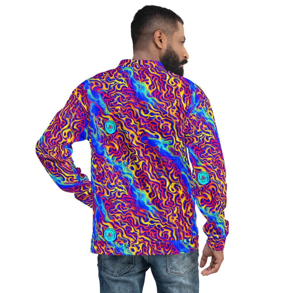 Firewater Bloom on Bomber Jacket — Back
