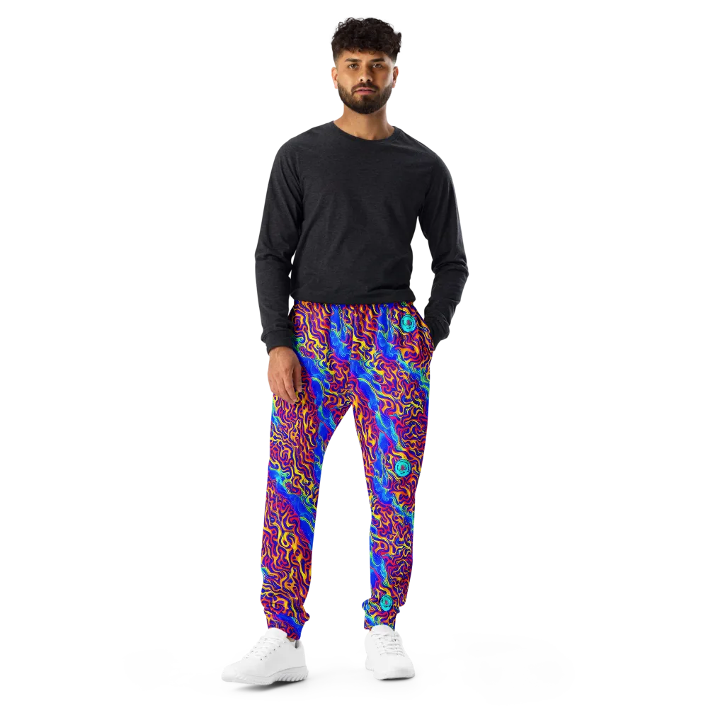 Firewater Bloom on Men's Joggers — Front