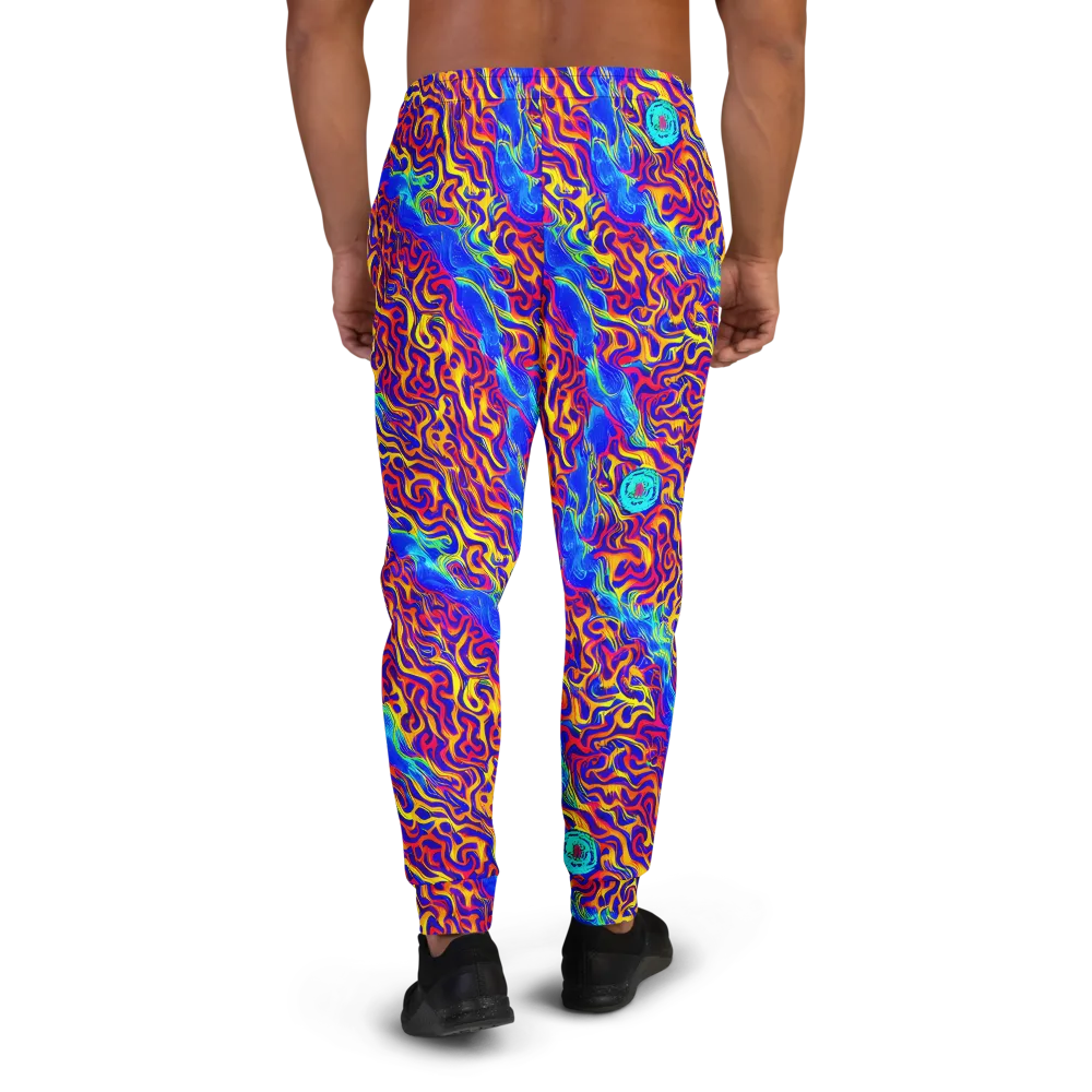 Firewater Bloom on Men's Joggers — Back