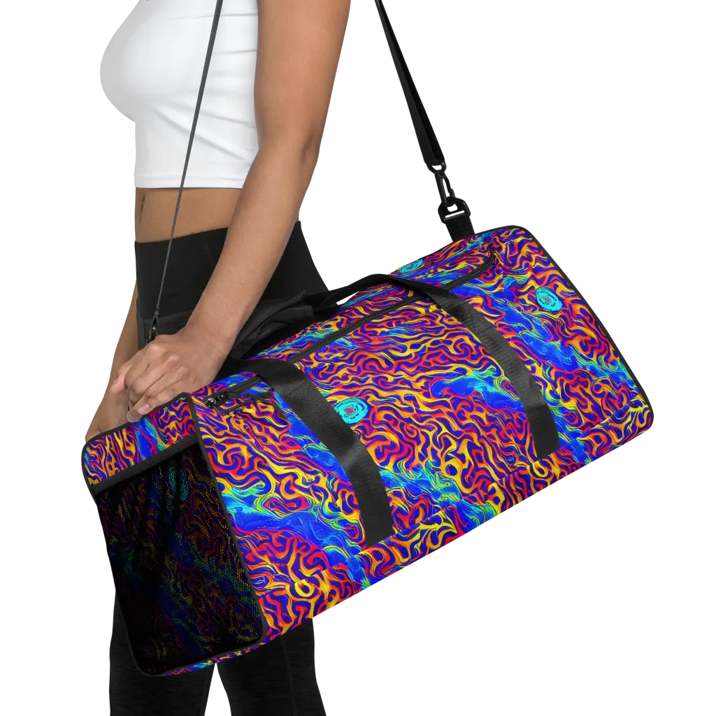 Firewater Bloom on Duffle Bag — Front